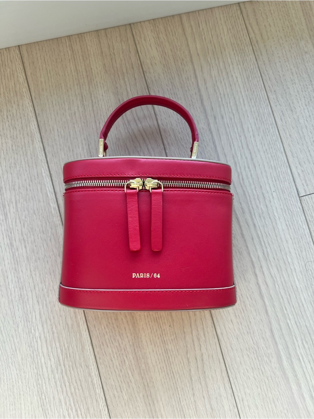 PARIS/64 Red Prismatic Bag with Top Handle & Strap